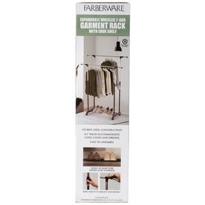 Famous Brand Double Garment Rack with Wheels