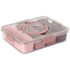 Famous Brand 8 Section Rectangle Food Container w/ Lid & Handles