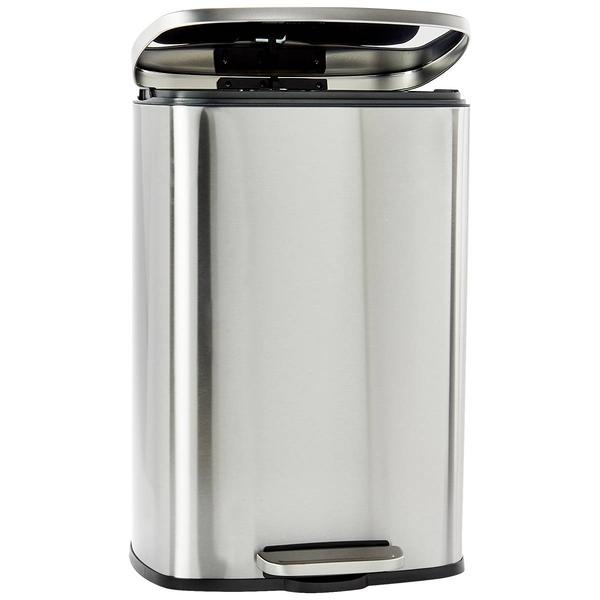 Famous Brand 50L Rectangle Stainless Steel Matte Trash Can alternate view