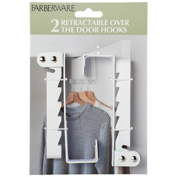 Famous Brand Retractable Over the Door Hooks - Set of 2