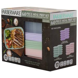 Famous Brand 60pc. Translucent Meal Prep Set