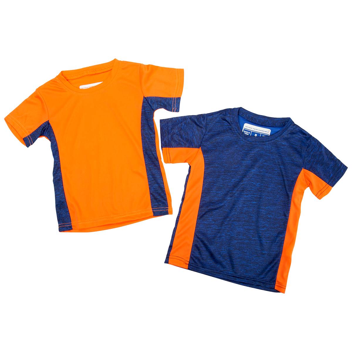 Boys (4-7) Ultra Performance 2pk. Color Block Short Sleeve Tees