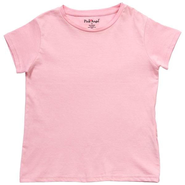 Girls (4-6x) Pink Angel(tm) Short Sleeve Basic Tee alternate view