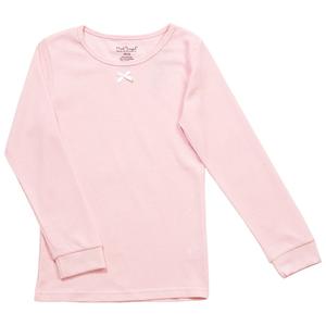 Girls (7-16) Pink Angel Long Sleeve Pastel Thermal Top