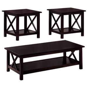 Coaster 3pc. Occasional Table Set - Deep Merlot