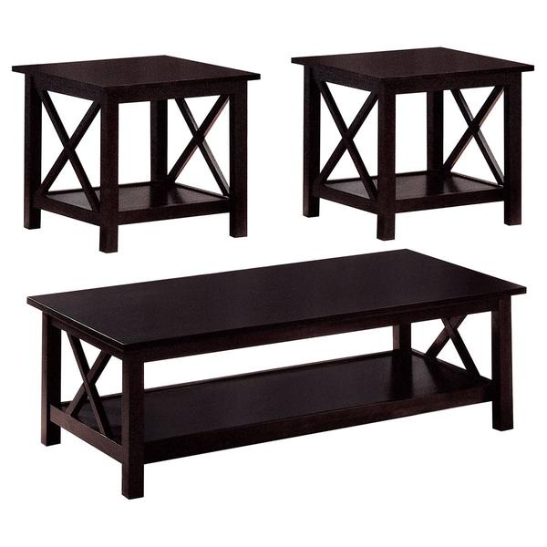 Coaster 3pc. Occasional Table Set - Deep Merlot