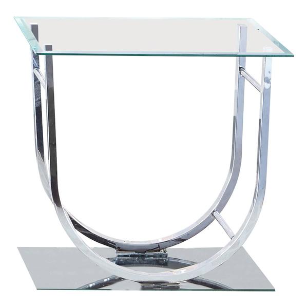Coaster U-shaped End Table - Chrome