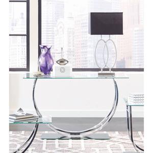 Coaster U-shaped Sofa Table - Chrome alternate view