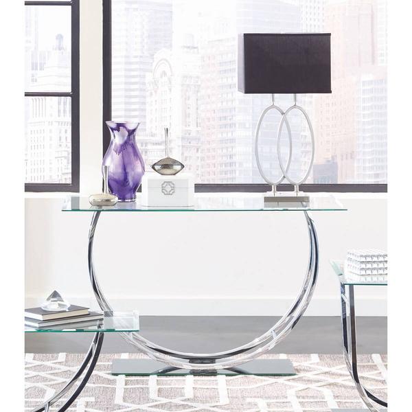 Coaster U-shaped Sofa Table - Chrome alternate view