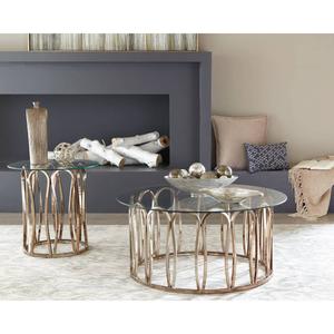 Coaster Monett Chocolate Chrome Round End Table alternate view