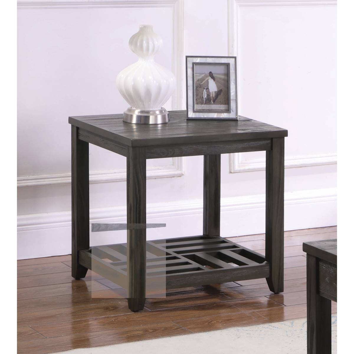 Coaster 1-shelf Rectangular End Table - Grey