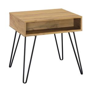 Coaster Square End Table with Open Compartment - Golden Oak/Black alternate view