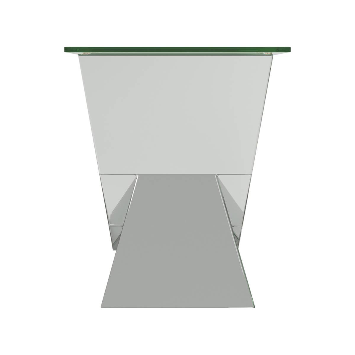 Coaster Caldwell V-shaped End Table With Glass Top - Silver