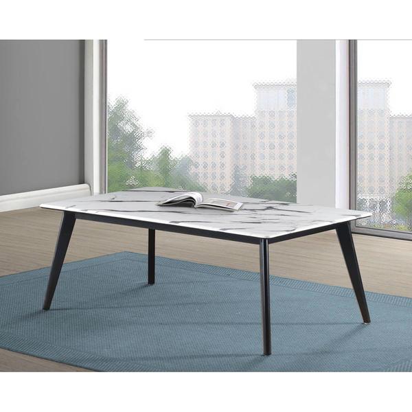 Coaster Black and White Rectangle Faux Marble Top Coffee Table