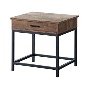 Coaster Square 1-drawer End Table - Brown Oak and Sandy Black alternate view