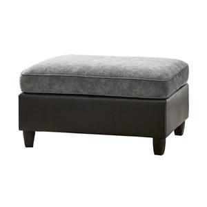 Coaster Pewter and Black Vinny Rectangle Upholstered Ottoman alternate view