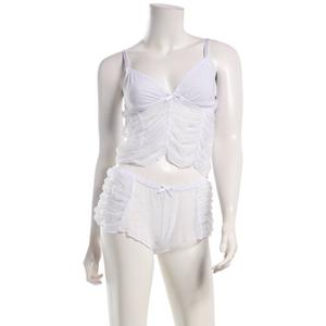 Womens Spree Intimates Ruched Mesh Cami & Shorts - CA2033