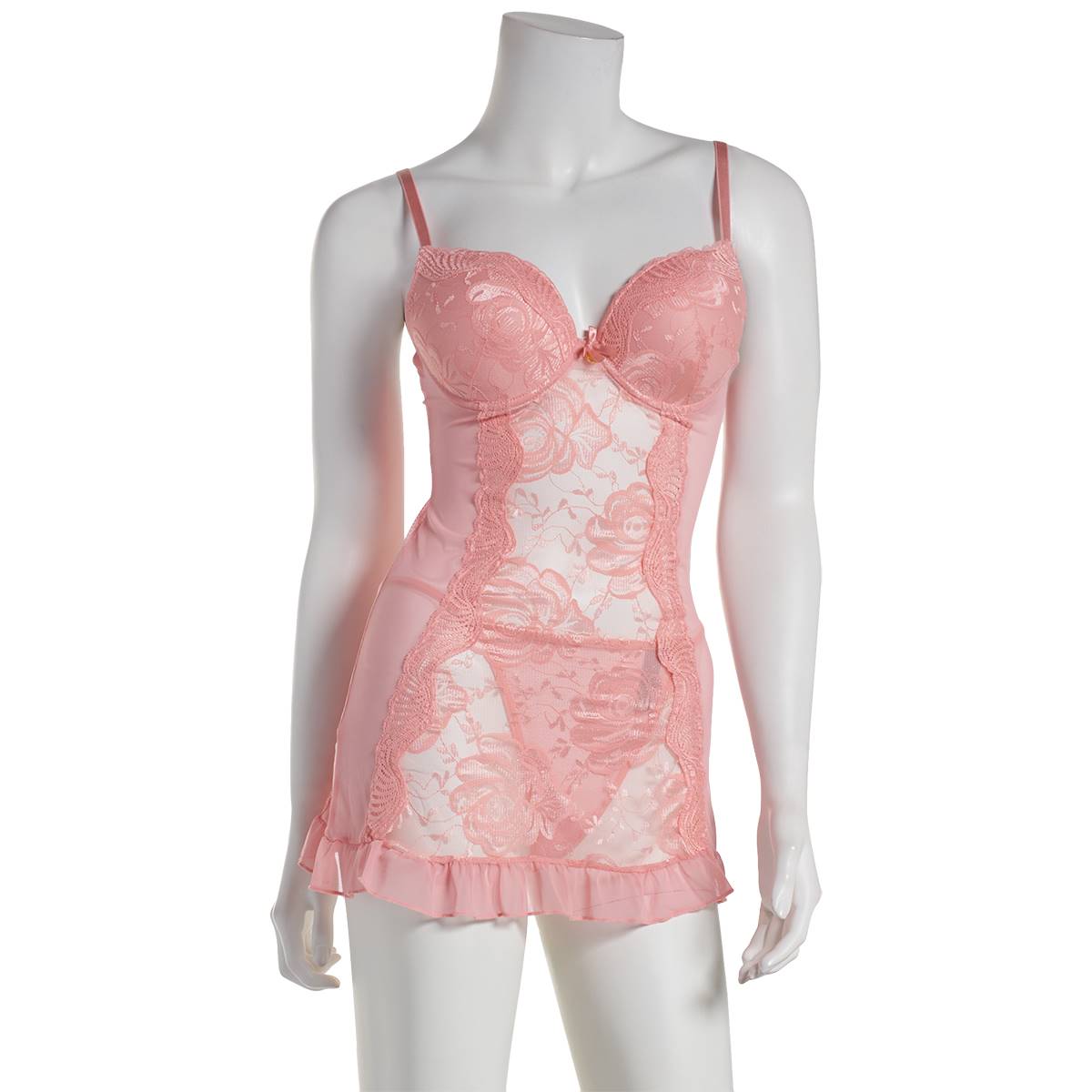 Womens Daisy Fuentes 2pc. Blooming Lace Chemise Set