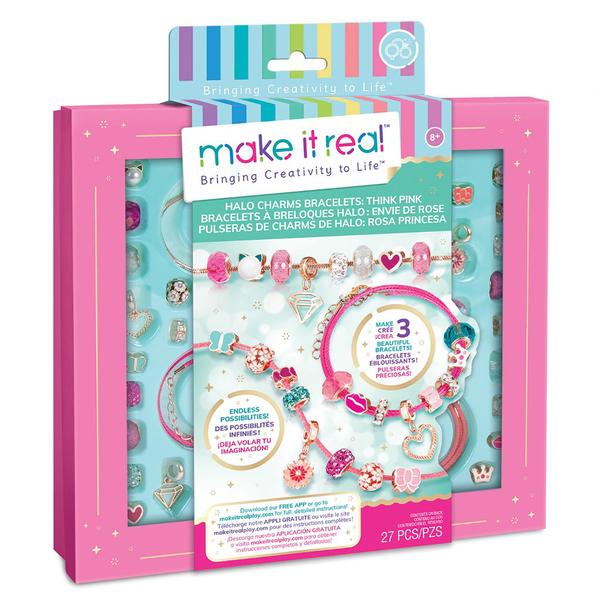 Make It Real(tm) Think Pink Halo Charms Bracelets