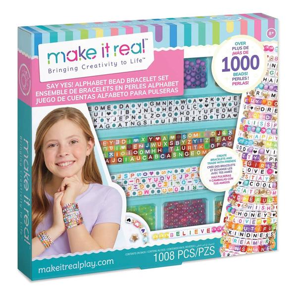 Make It Real(tm) Say Yes Alphabet Bead Bracelet Set