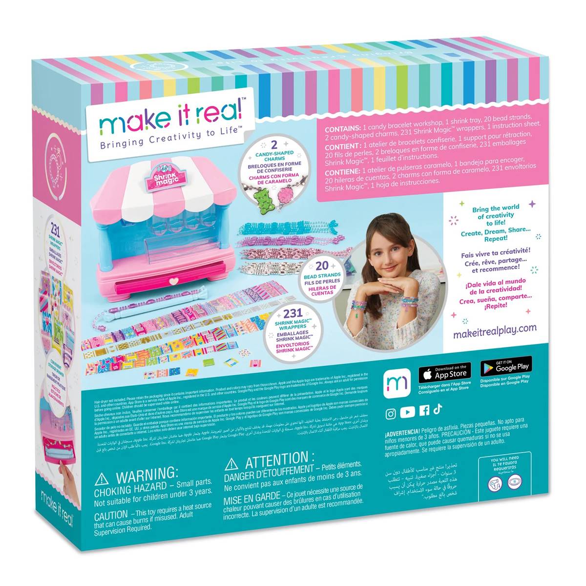 Make It Real(tm) Shrink Magic Candy Shop Bracelet Kit