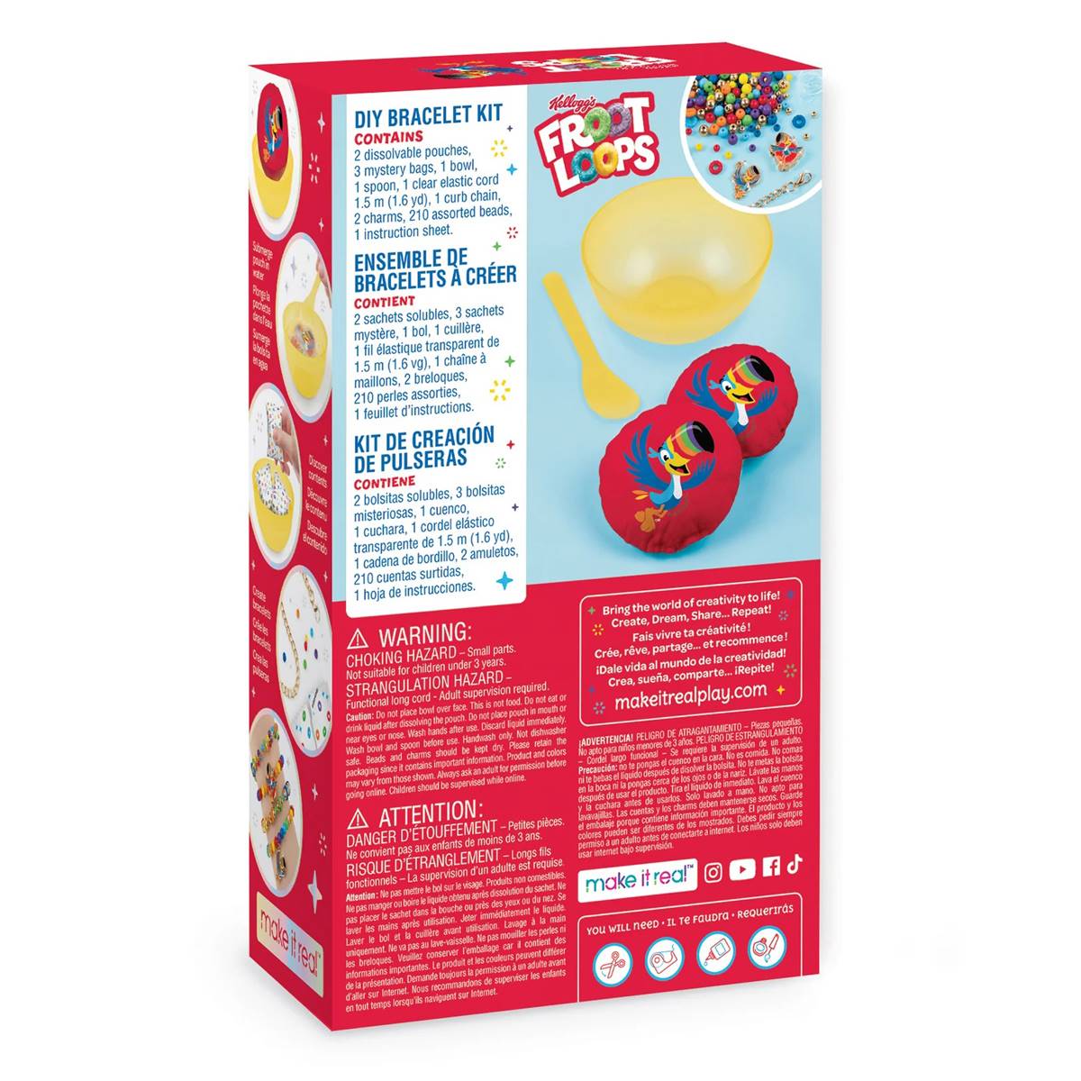 Make It Real(tm) Cereal-sly Cute Kelloggs Froot Loops Jewelry Kit