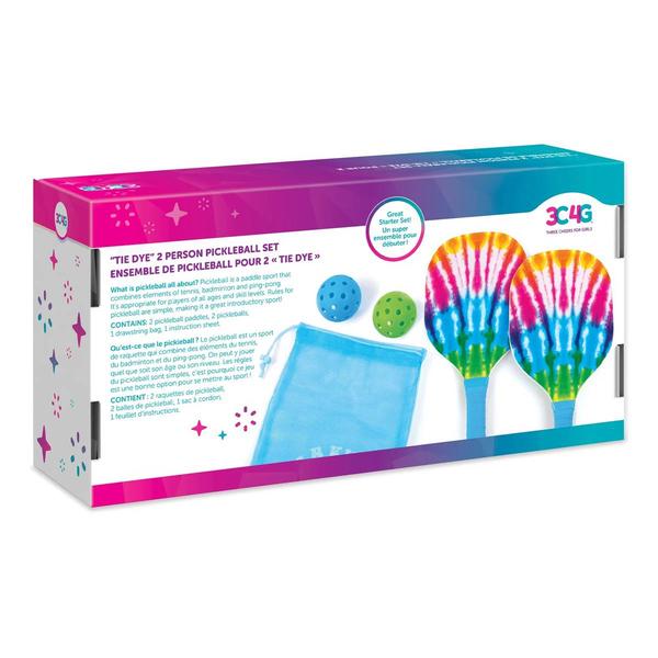 Make it Real(tm) Tie Dye 2 Person Pickleball Set alternate view