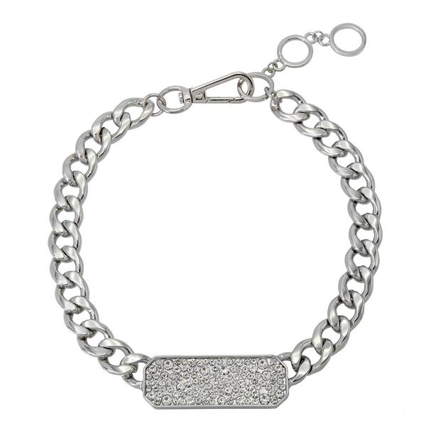 Steve Madden Pave ID Collar Necklace