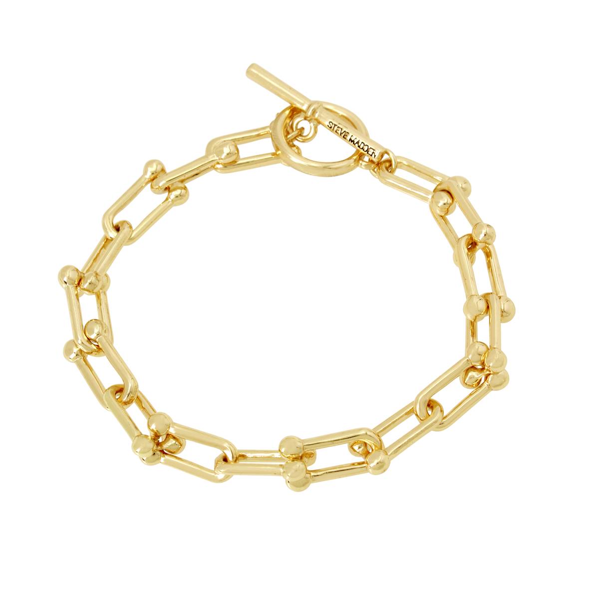 Steve Madden Sculptured U-Shaped Link Bracelet