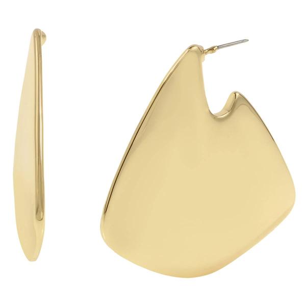 Steve Madden Geometric Gold Statement Hoop Earrings