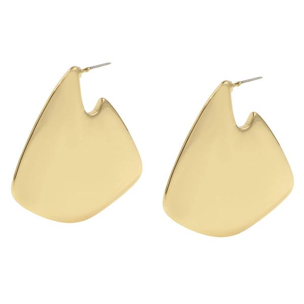 Steve Madden Geometric Gold Statement Hoop Earrings alternate view