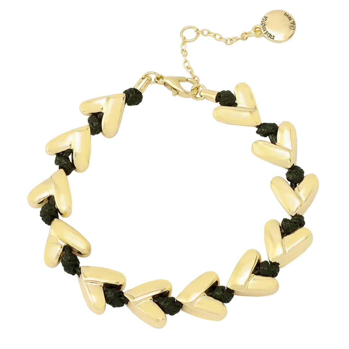 Steve Madden Heart Cord Link Bracelet 25$