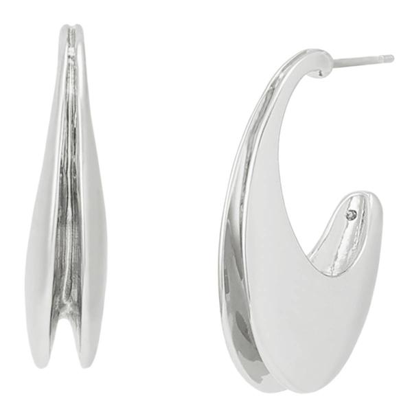 Steve Madden Oval Flat Huggie Earrings