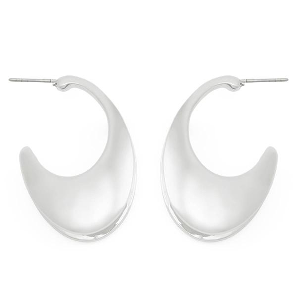 Steve Madden Oval Flat Huggie Earrings alternate view