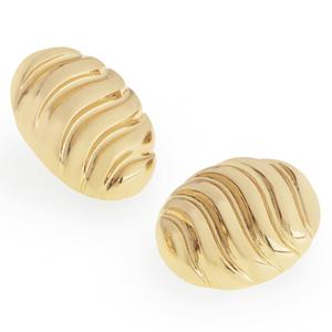 Steve Madden Vintage Gold Textured Stud Earrings alternate view