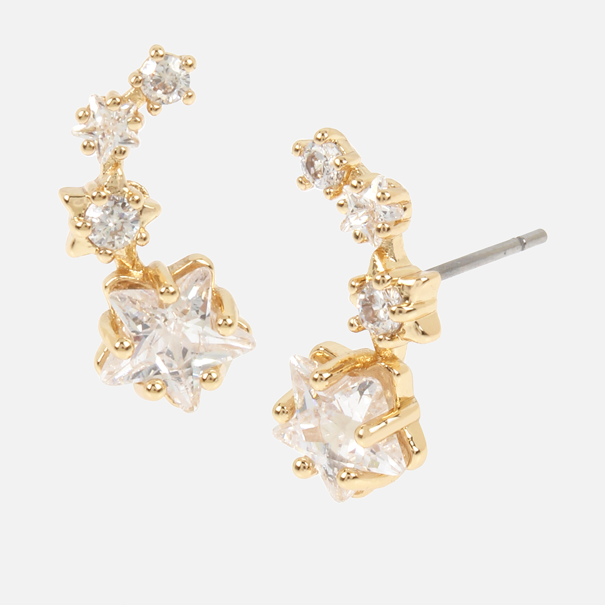 Betsey Johnson Shooting Star Ear Climber Earrings