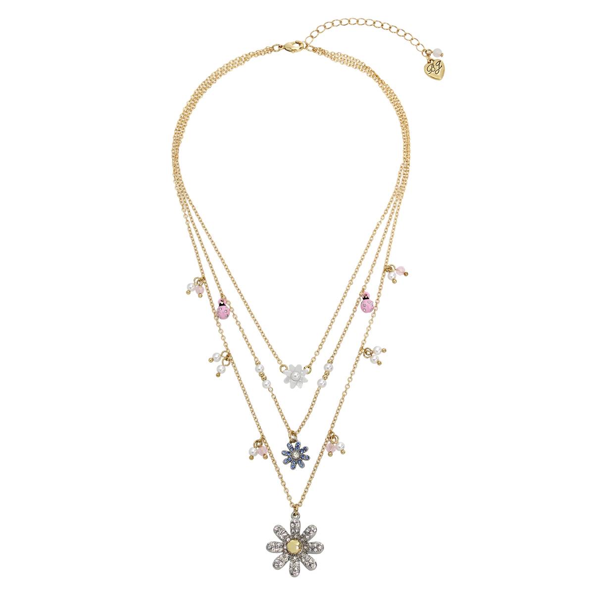 Betsey Johnson Daisy Layered Necklace