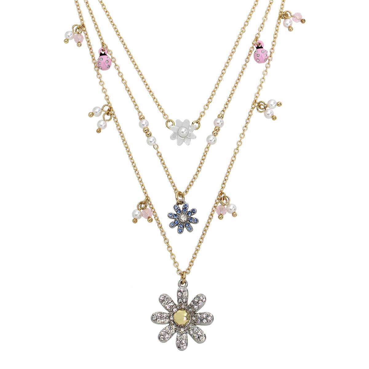 Betsey Johnson Daisy Layered Necklace