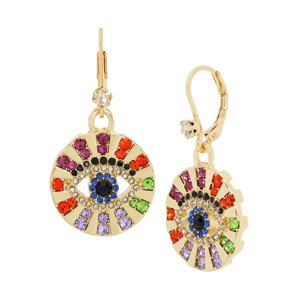 Betsey Johnson Evil Eye Motif Drop Earrings