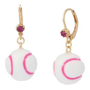 Betsey Johnson Baseball Drop Earrings