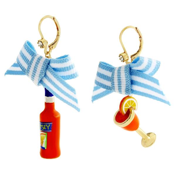Betsey Johnson Girl Dinner Betsey Spritz Drop Earrings alternate view