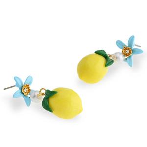 Betsey Johnson Girl Dinner Lemon Drop Earrings alternate view