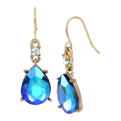 Betsey Johnson Betsey's Magical Show Blue Stone Earrings