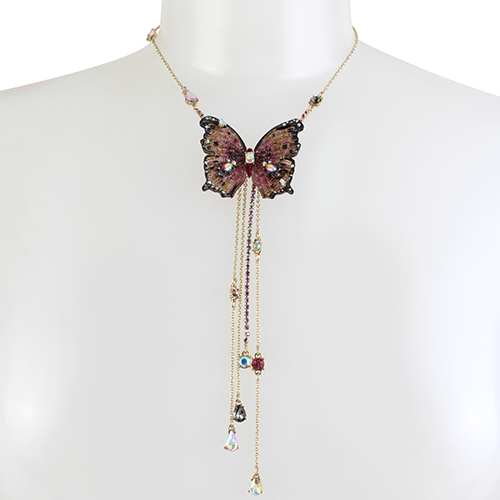 Betsey Johnson Butterfly Blitz Butterfly Y-Necklace