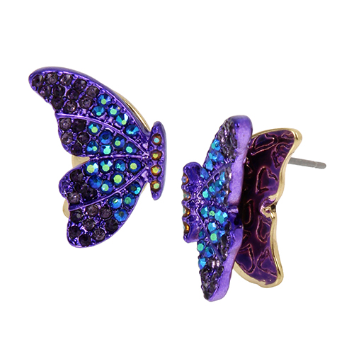 Betsey Johnson Butterfly Blitz Butterfly Stud Earrings