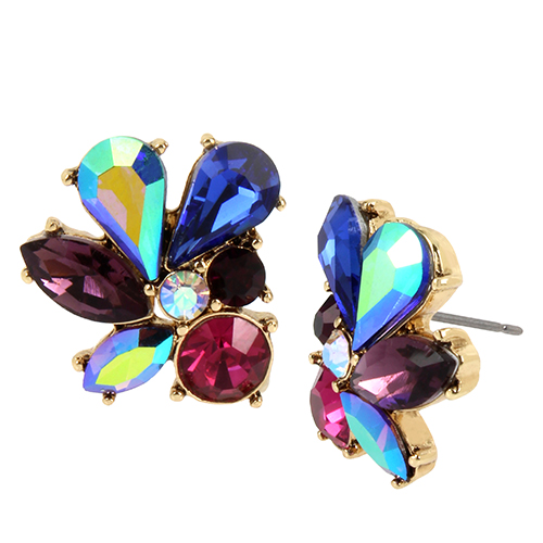 Betsey Johnson Butterfly Blitz Cluster Stud Earrings