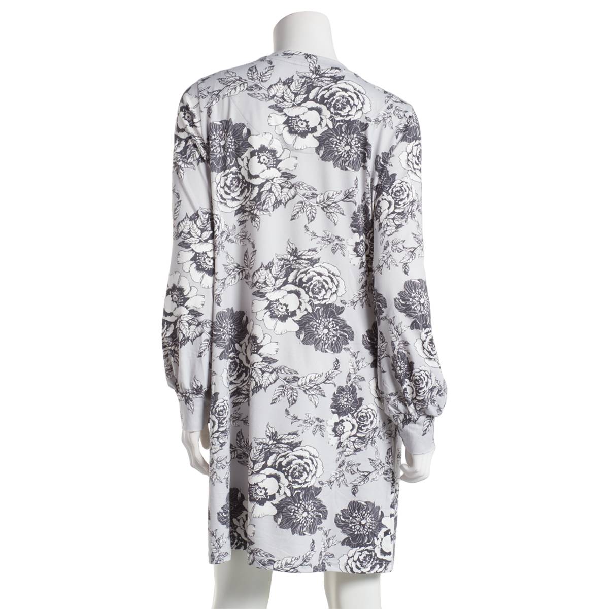 Womens Emily & Jane Long Sleeve Floral Nightshirt - Grey
