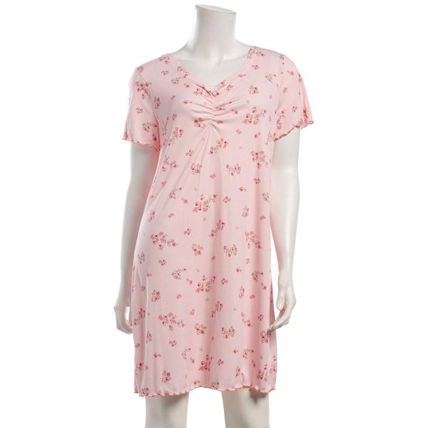 Womens Emily & Jane Floral V-Neck Nightshirt alternate view