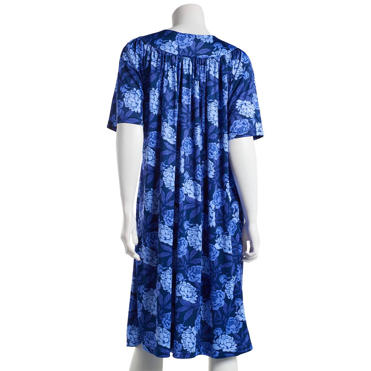 Womens Casual Time Elbow Sleeve Floral Nightgown