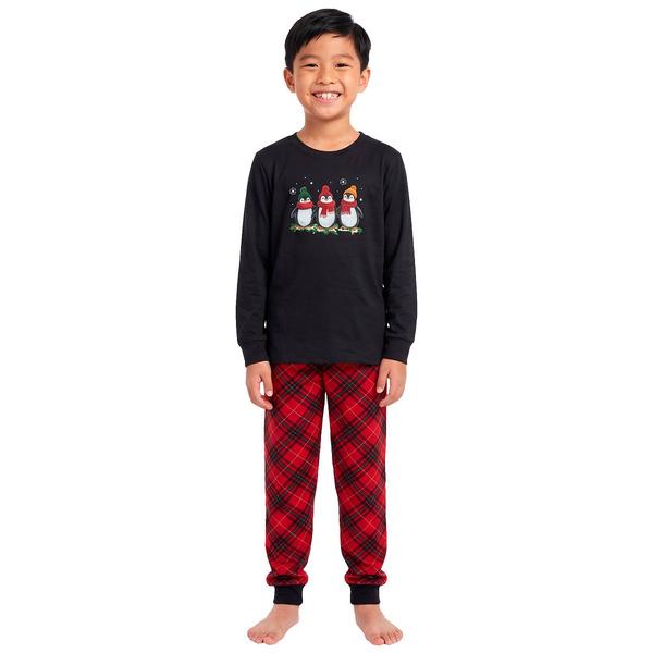Boys OurFamJam Long Sleeve Penguin Family Joggers Pajama Set